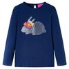 T-shirt enfants manches longues bleu marine 5 dimensions disponibles