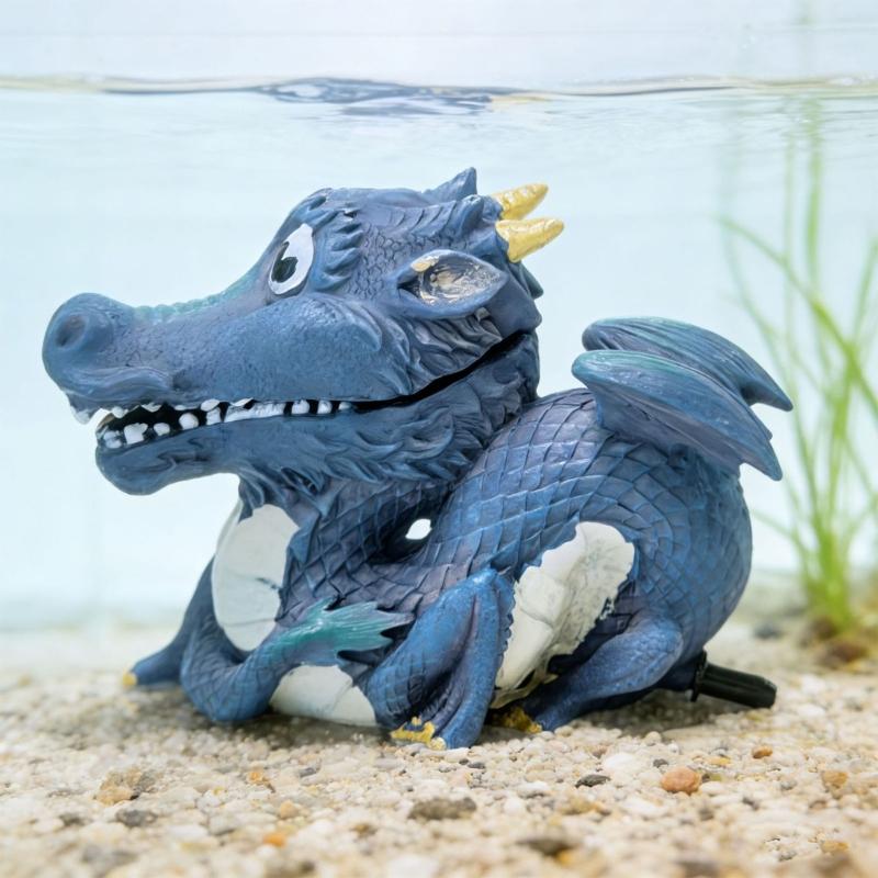 Retro Resins Sculpture Aquarium Ornament for Fish Shrimp Hiding Breeding Fish Tanks Aesthetic Landscape Decoration Gift