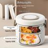 Portable Double-Layer Insulated Lunch Box for Students & Office Workers, 304 Stainless Steel, Ideal for Meal Transport