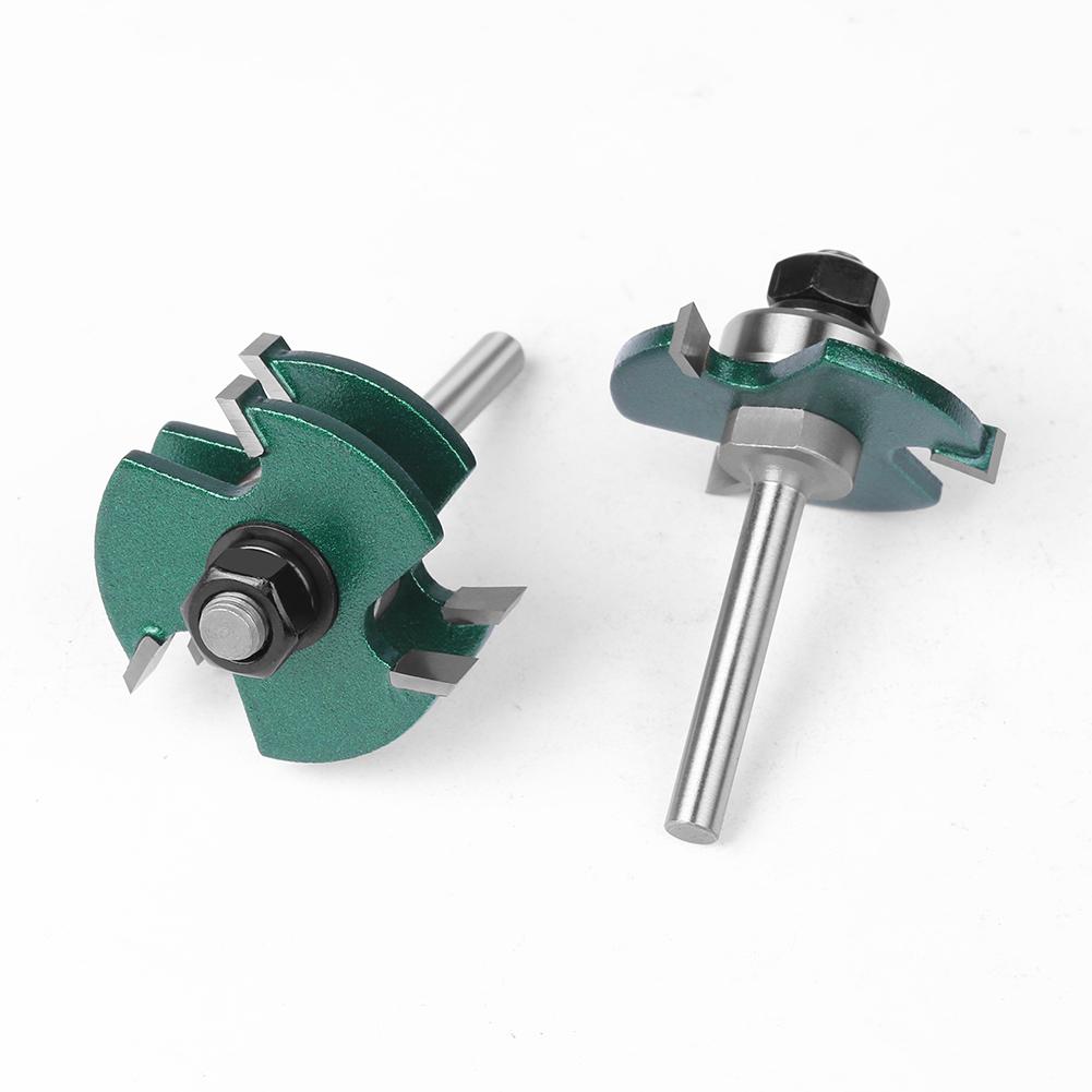 6mm 1/4in 1/2in 3-Tooth T-Mortise Router Bit Square Tooth Mortise  Router Bit Square Tooth Mortise Milling Cutter Tool Drilling