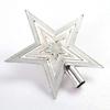 Christmas Five-Pointed Star Tree Topper: Three-Layer Electroplated Plastic Decoration