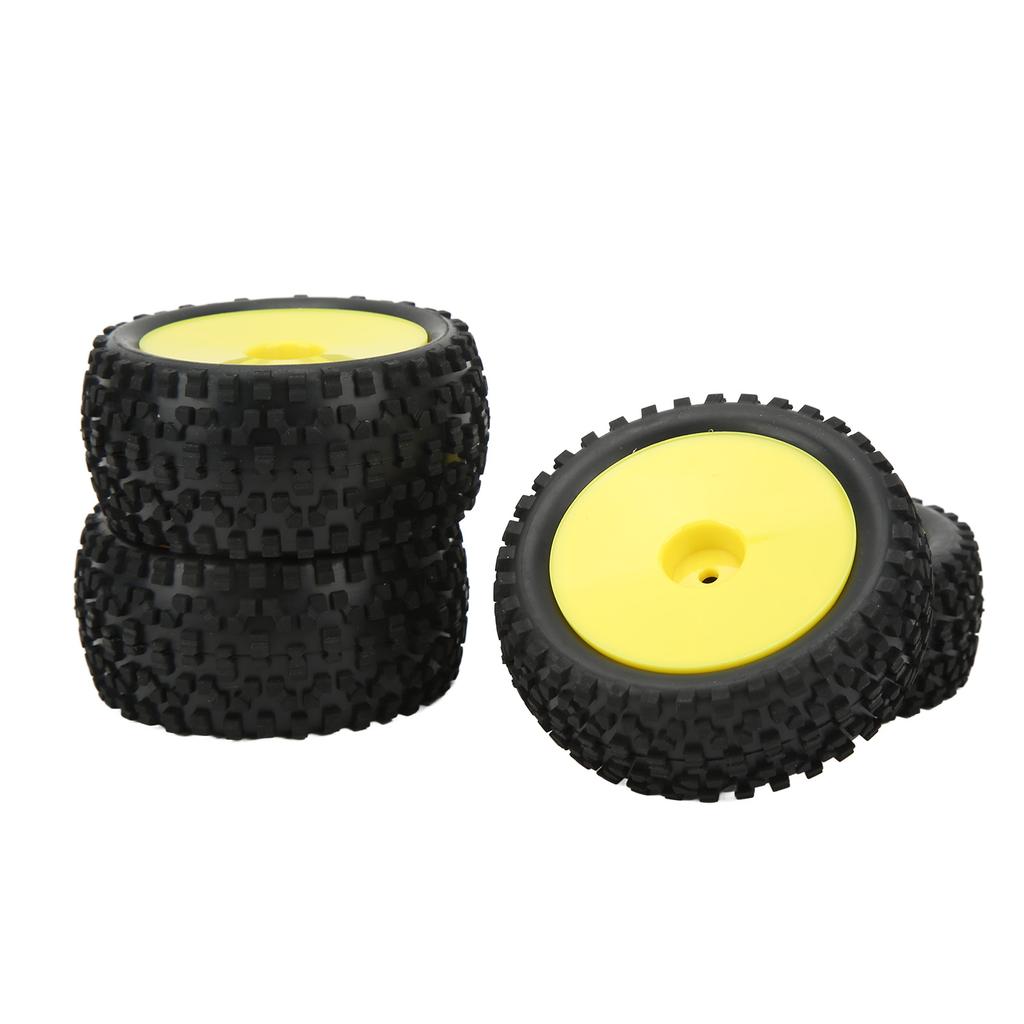 4pcs RC Rubber Tires High Abrasion Resistance Strong Grip Flexible RC Wheel Tires for 110 Off Road