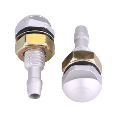 Qiilu Windshield Washer Nozzle Window Wiper Nozzles Aluminum Alloy 2pcs (Silver)