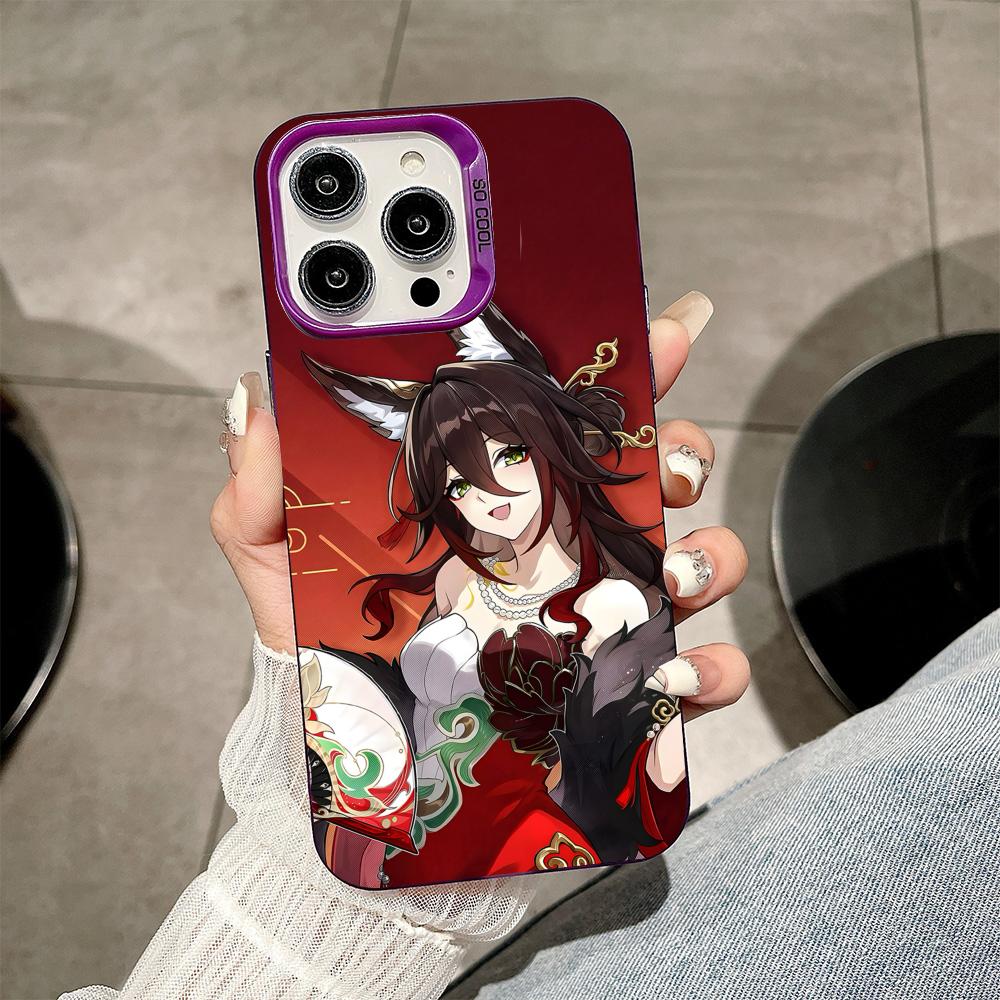 HSR Fugue Purple Translucent Mobile Phone Case for iPhone 17 16 15 14 13 12 11 X XR XS Air Pro Max Plus Colorful Cover