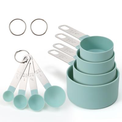 8 pezzi misurini da cucina cottura creativa strumento di misurazione in silicone mestolo con strumenti per misurini da cucina in scala