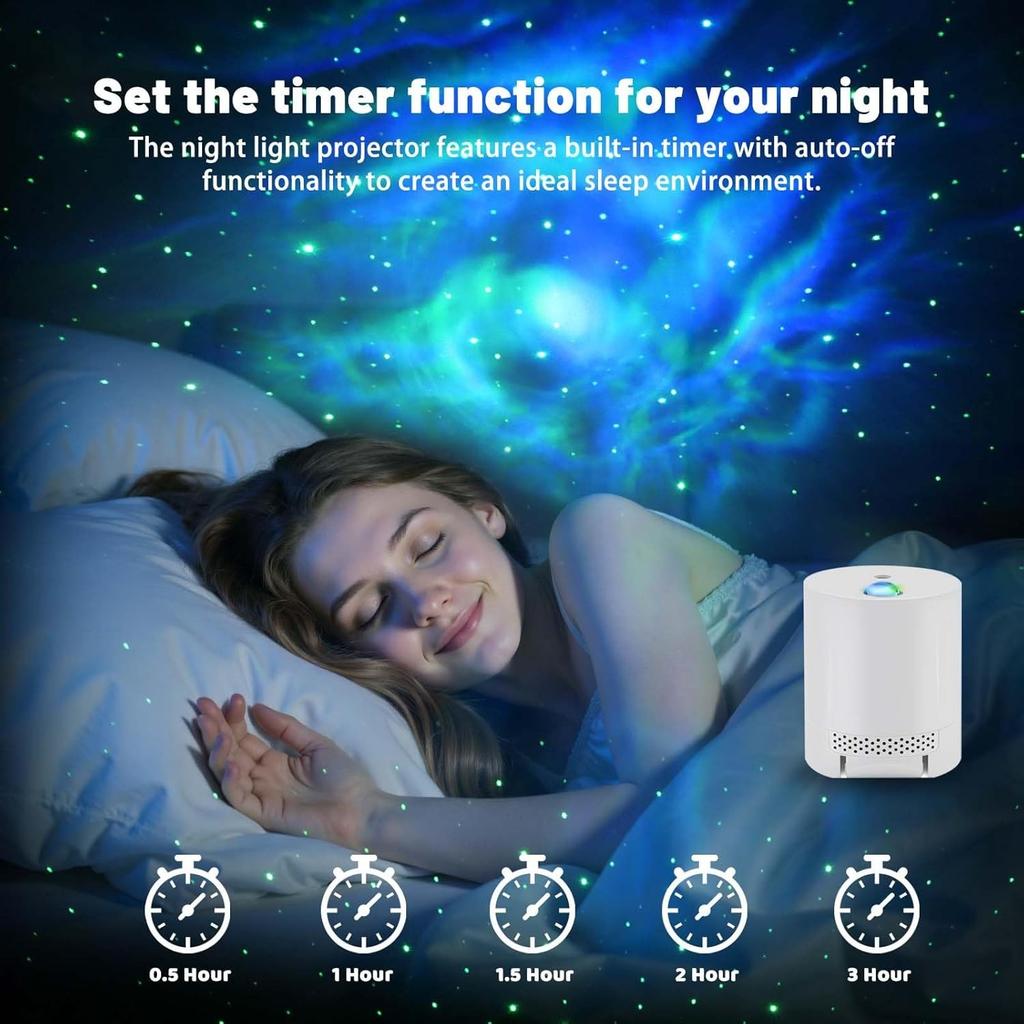 Star Projector Galaxy Projector, Exquisite Nebula Night Light Projector, Ocean Wave Galaxy Light with Remote Control,with Adjustable Speed