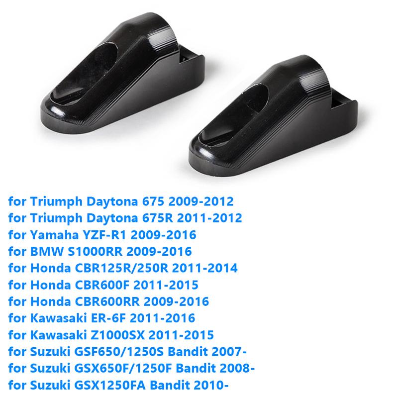 Motorcycle Rearview Mirrors Side Mirror Mounting Adapters for Honda CBR600RR 2009-2016 CBR600F 2011-2015 CBR125R/250R 2011-2014