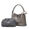 Premium sense niche design hand-woven bag large capacity tote bag casual lazy wind single shoulder underarm bucket bag
