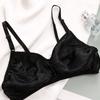 Silk Bra Thin Mulberry Silk Bra Wirefree Lightly Padded Comfortable Breathable Plus Size Bra Seamless Underwear for Women