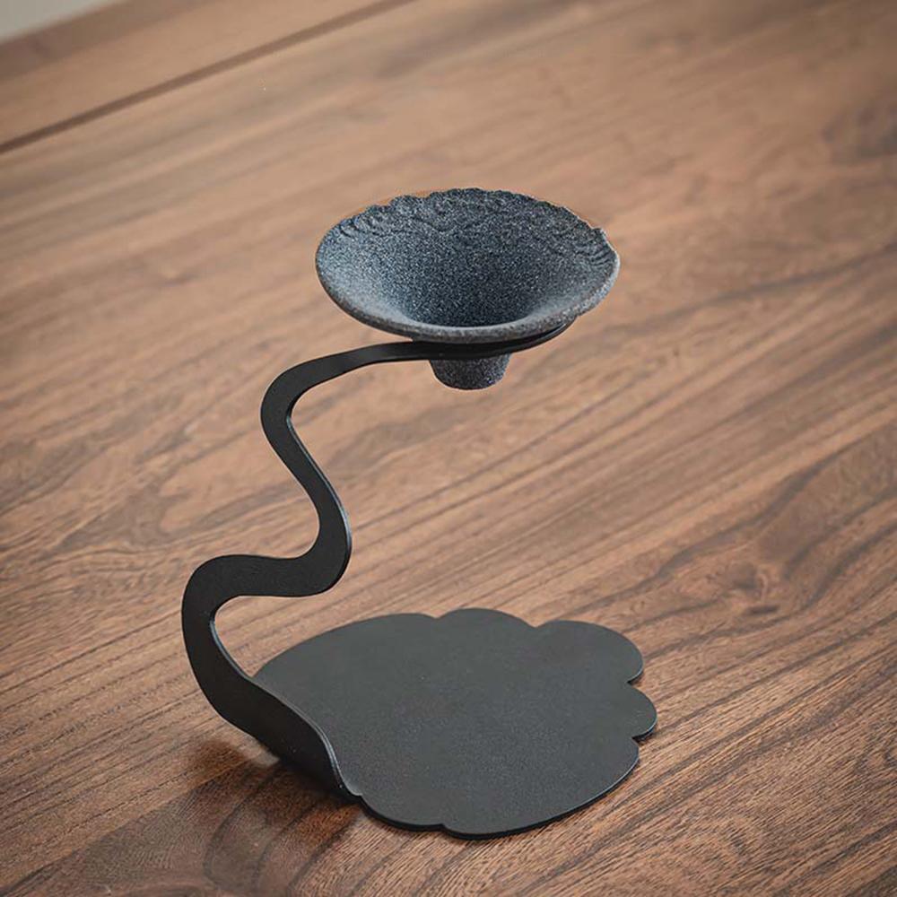 New Tea Drain Ceramic Stone Material One-piece Baked Non-porous Tea Strainer Loose Tea Straining Stepper Coffee Precision Filter