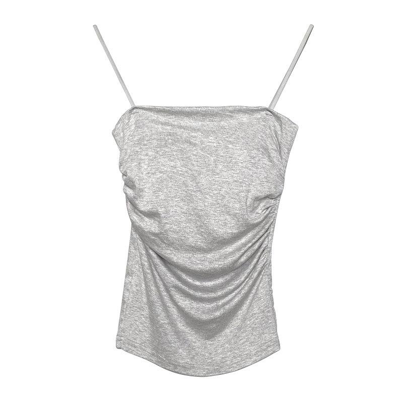 Dongdaemun Slim Backless Camisole with Chest Pads - Sexy and Pure Design for Women