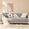 Embroidered Plush Winter Sofa Cushion Cushion Winter New Simple Modern Solid Color Non-slip Sofa Cover