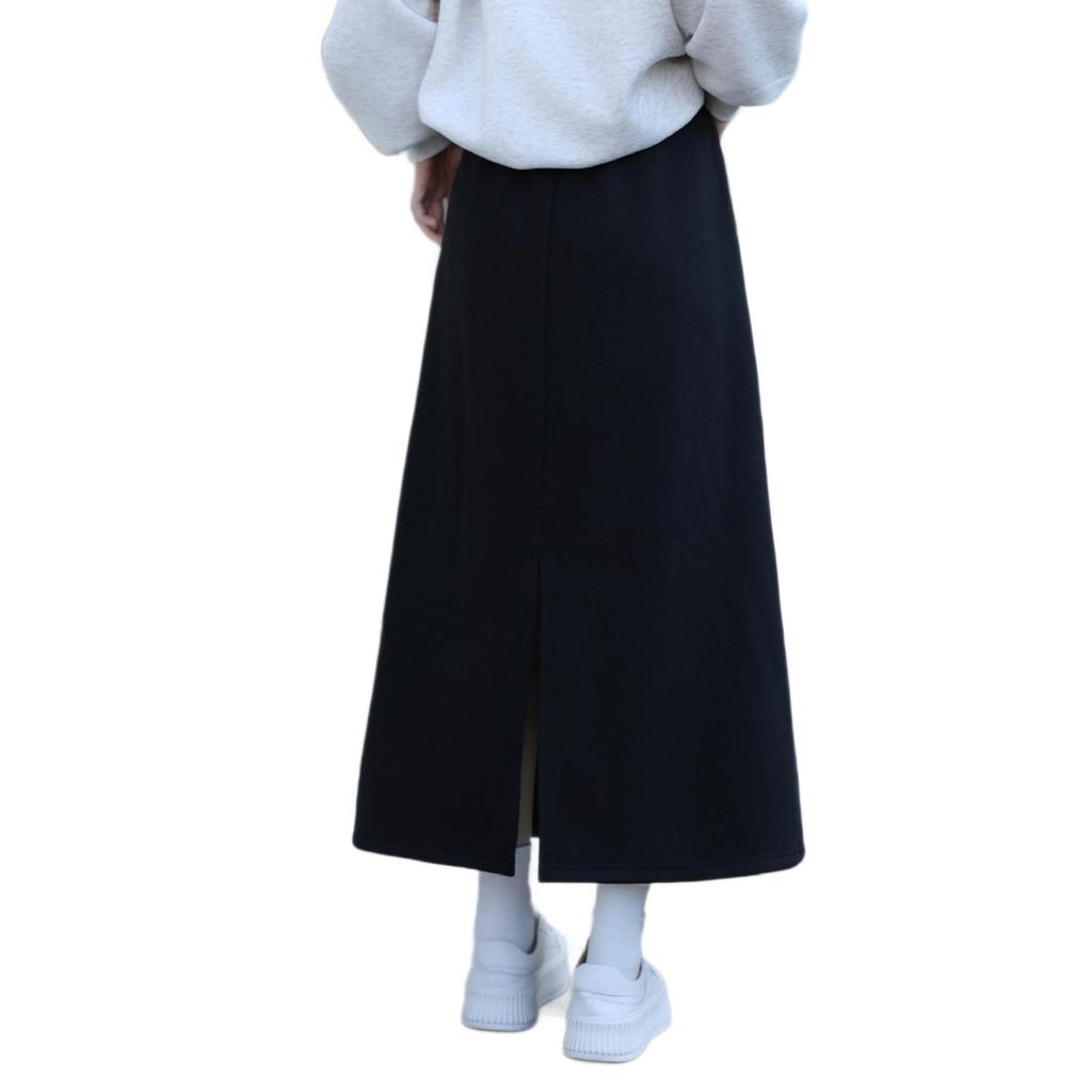 Gray A-line High Waist Women's Skirt - Spring/Autumn 2025 Tencel Hip-Hugging Mid-length with Split
