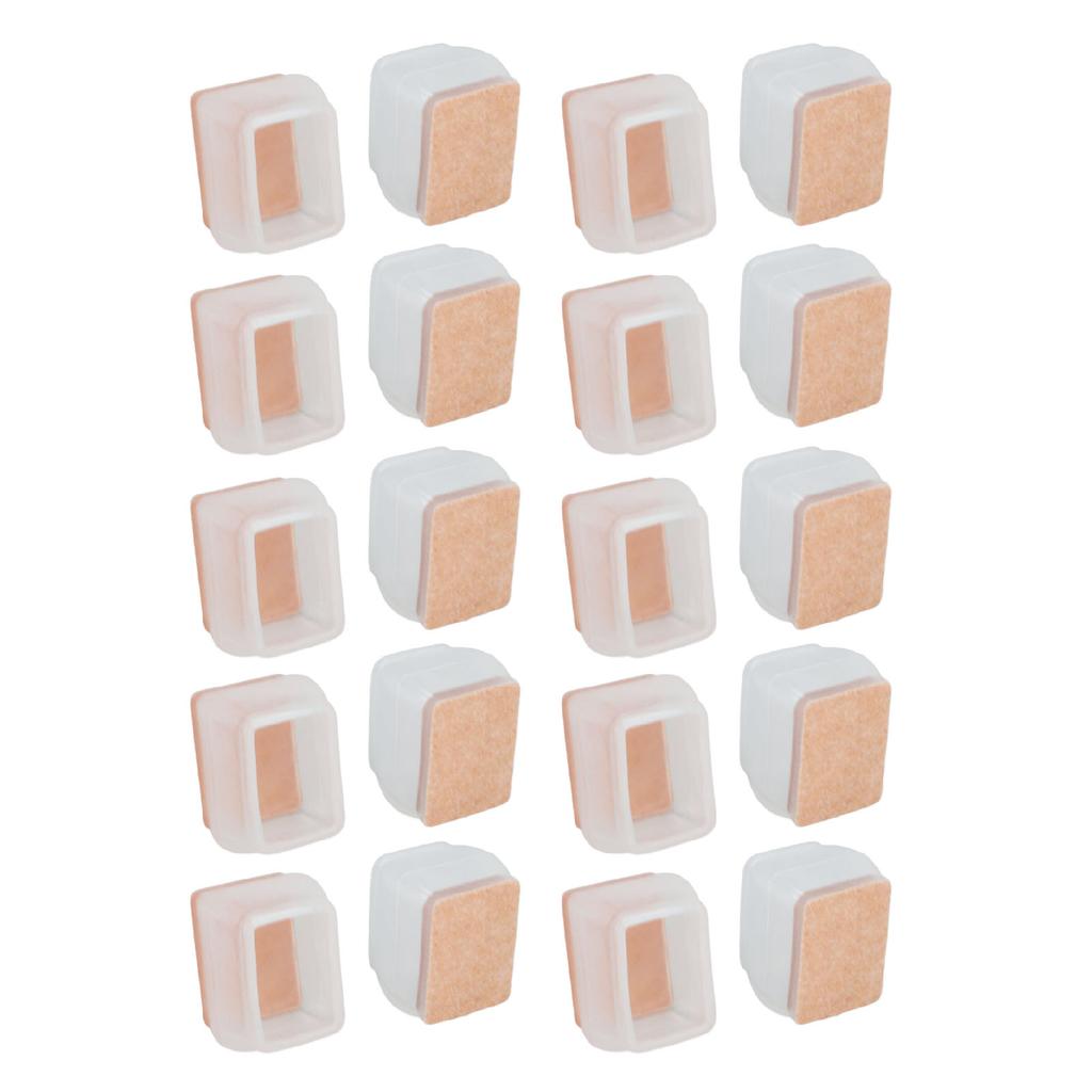 20Pcs Chair Leg Protector for Hardwood Floor Rubber Felt Furniture Pad Cover Non Scratches Noise