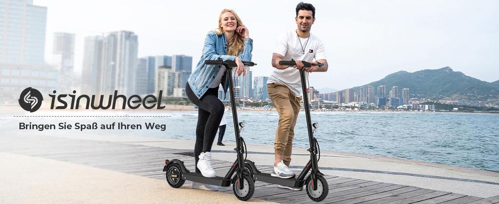 Electric scooter, foldable, street legal, 10-inch wheels, top speed 20 km/h, 36V 10AH, ABE certified, max range 40 km, max load 120 kg