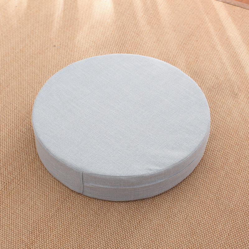Thick Washable Japanese Zen Meditation Cushion - Round Tatami Linen Seat for Home and Balcony