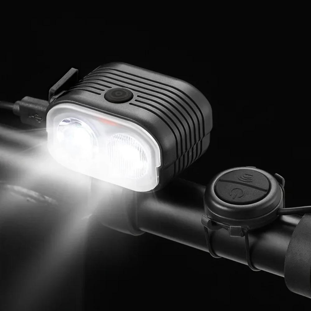 2 In 1 USB 120dB Loud Horn Cycling Flashlight Bicycle With Horn 2000LM Bicycle COB Front Light Rechargeable Waterproof Light