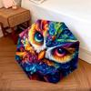 1 PC Automatic Folding Umbrella - Colorful Owl Pattern, Portable & Foldable Design with 8 Ribs, Christmas Birthday Gifts