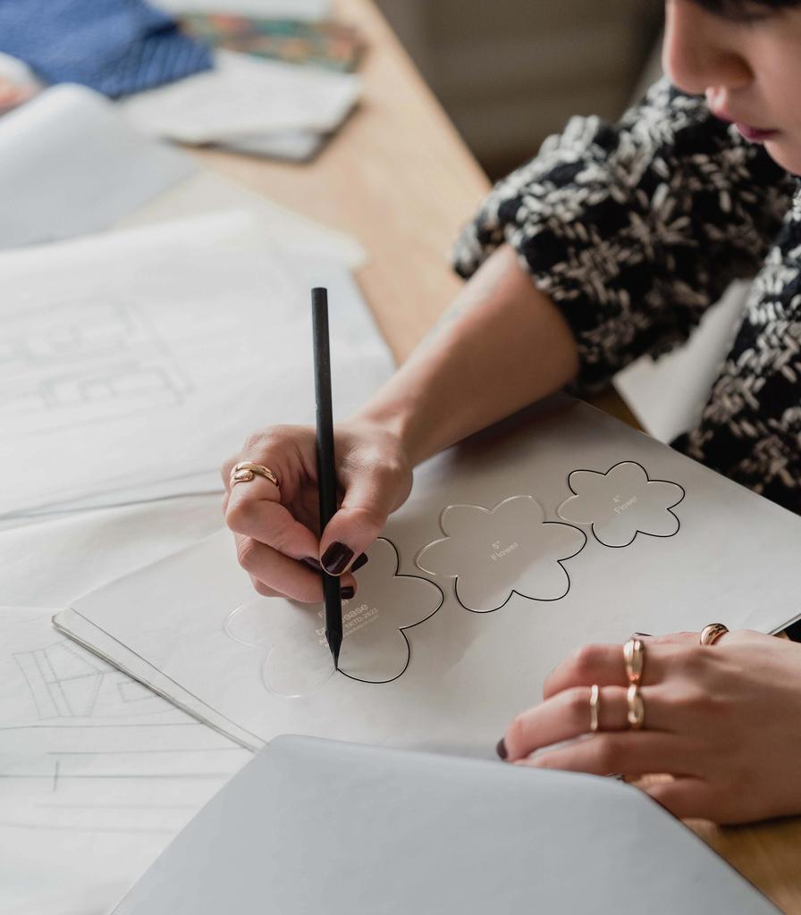 Traceease 3 Pcs Flower Shaped Quilt Applique Template 4" 5" 6" inches DIY Sewing Quilt Patchwork Templates for Quilting-- 1 8" Thick