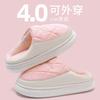 Waterproof cotton slippers men's youth autumn and winter new indoor home thick bottom non-slip wool slippers women