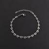 Handmade Heart Chain Necklace Bracelet Anklet For Women Stainless Steel Steel Color Fashion Jewelry With 5cm Extention Chain