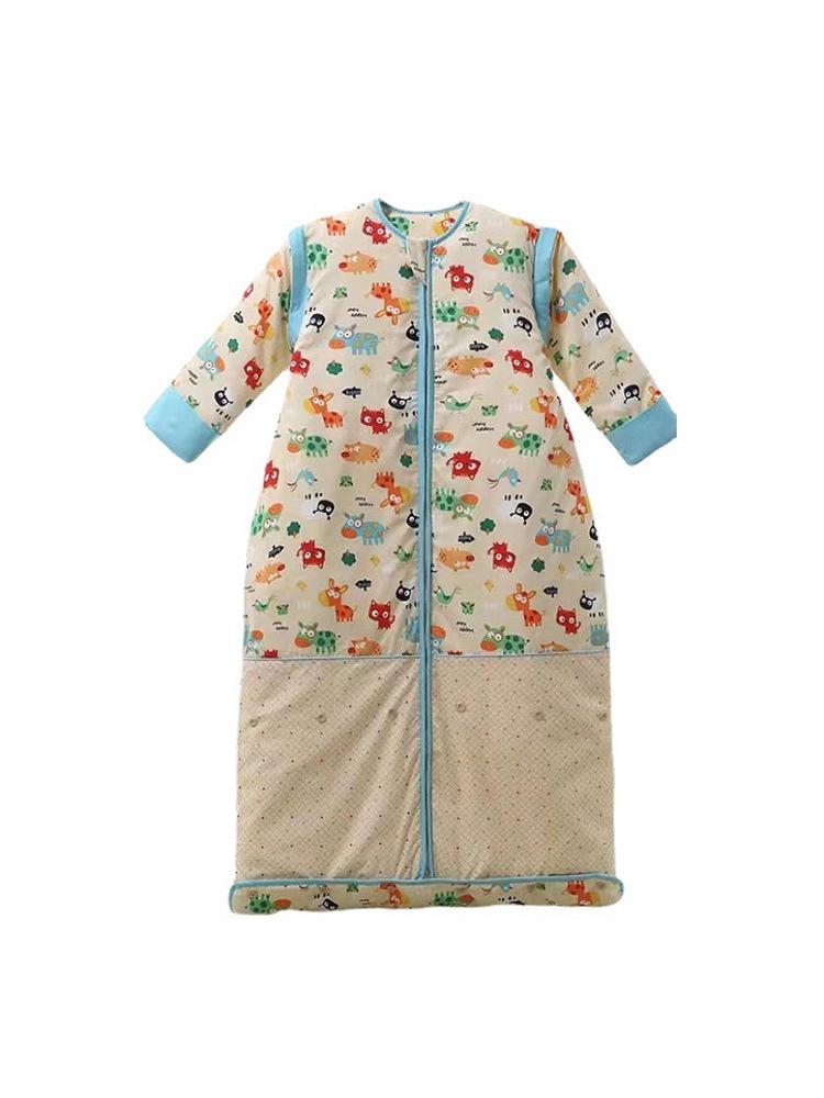 Clearance: Pure Cotton Baby Sleeping Bag – All-Season, Thick, Anti-Kick Quilt for Mid-Large Children with Free Shipping!