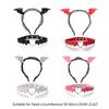 2pcs Animal Costume Set Bat Wings Headband Choker Set Kids Fancy Costume Kit Cartoon Accessories for Halloween Party