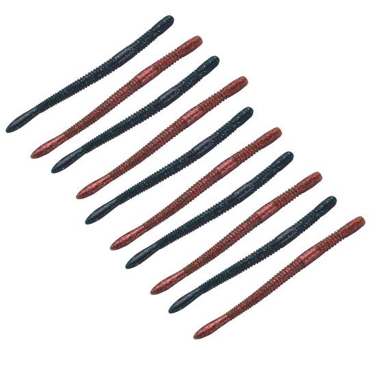 

10Pcs 12CM/4.2G Soft Worm Lure Salted Bionic Bait PVC Thread Artificial Bait Saltwater Freshwater Snakehead Fishing 10pcs