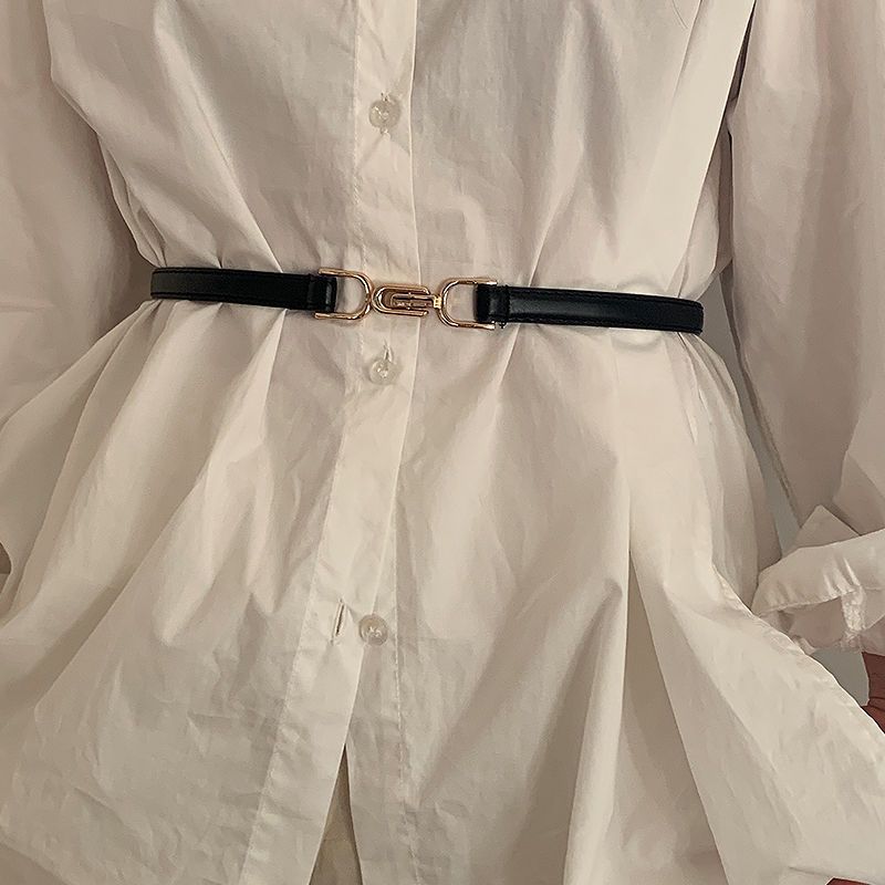 

Классический ПУ Черный Женский Поясной Аксессуар Модное Украшение для Стильных Платьев