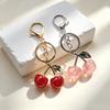 Big Glitter Cherry Keychain - Pastoral Style Pendant for Women