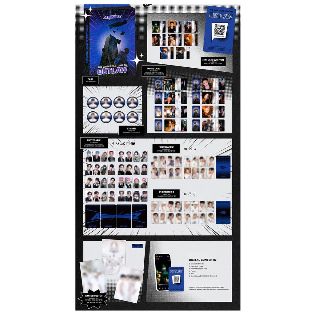 ATEEZ [THE WORLD EP.2 : OUTLAW] (PLATFORM Ver.) Album Photocard Sealed