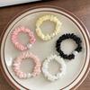 Small Intestine Hair Band Satin Fabric Pearl Headband Daily Hair Rope Tie Hair Rubber Band