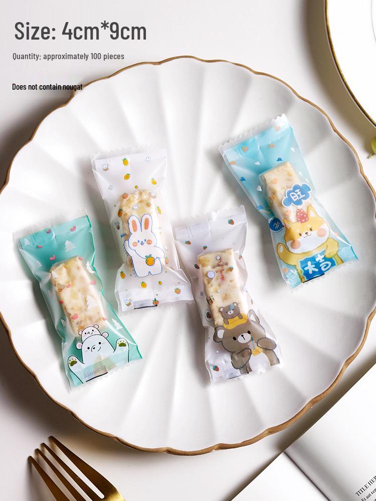 Internet Celebrity Sea Salt Almond Toffee Bag DIY Handmade Nougat Coffee Candy Sealing Bag