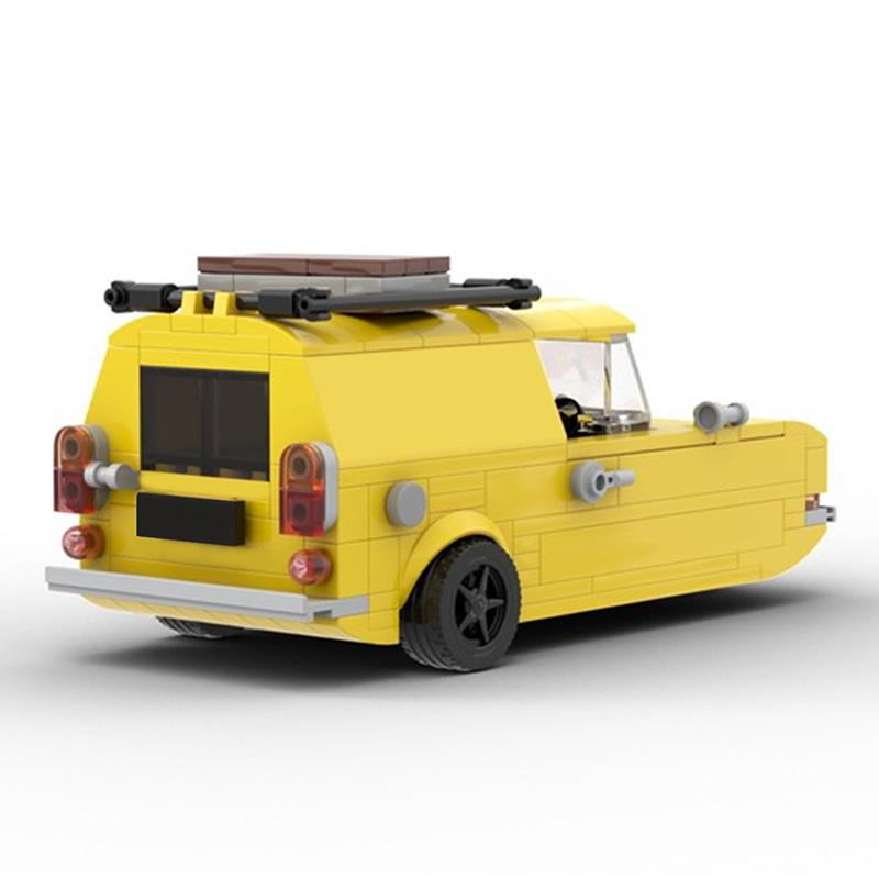 Buildmoc 1981 Classic TV A Only Fools and Horses Yellow Travel Car Stunt Vehicle 278PCS Building Blocks Toy For Children Gift