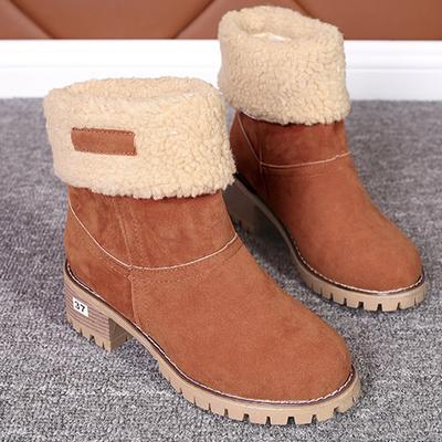 Women's Boots Fashion Ankle Boots For Winter Shoes Women Fur Boots Snow High Heels Botas Mujer Platform Winter Footwear Female