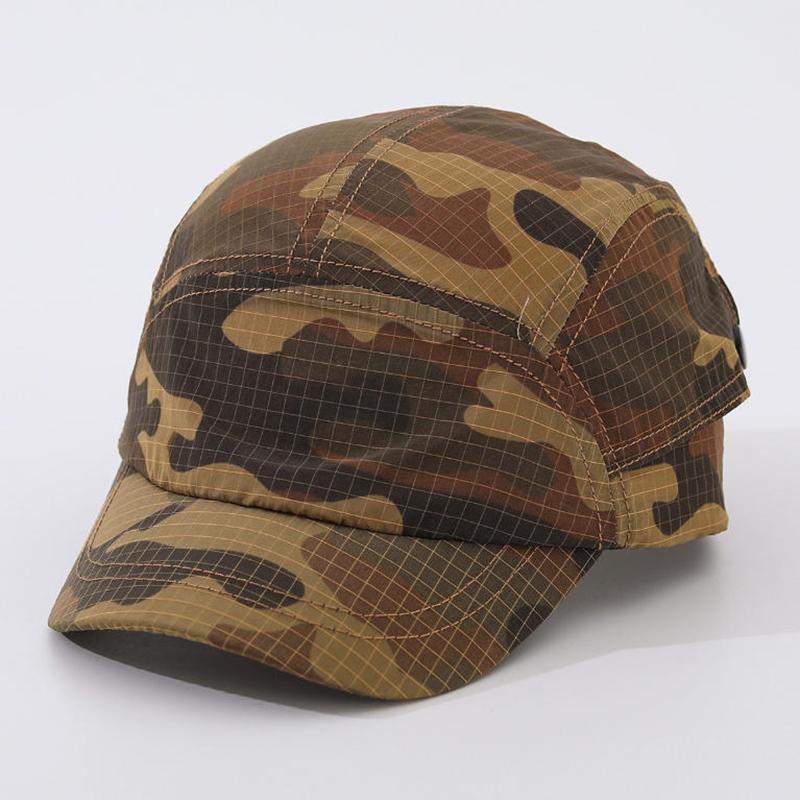 Camouflage Lightweight Baseball Cap Spring Summer Breathable Small Brim Outdoor Cycling Adjustable Soft Top Hat