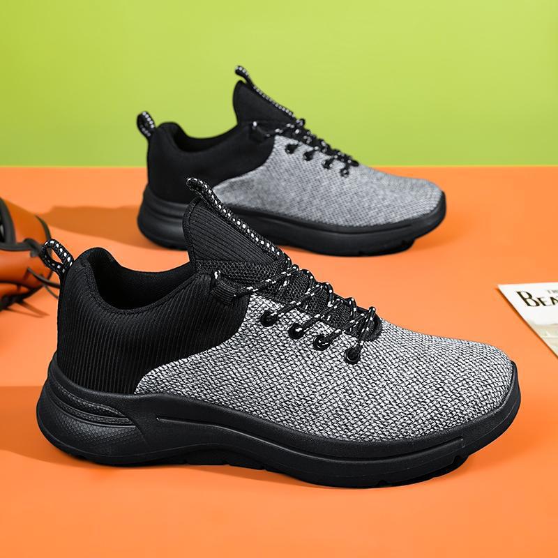 

Summer new large-size men s shoes, light and breathable thick-soled versatile casual shoes, mesh running sneakers 48
