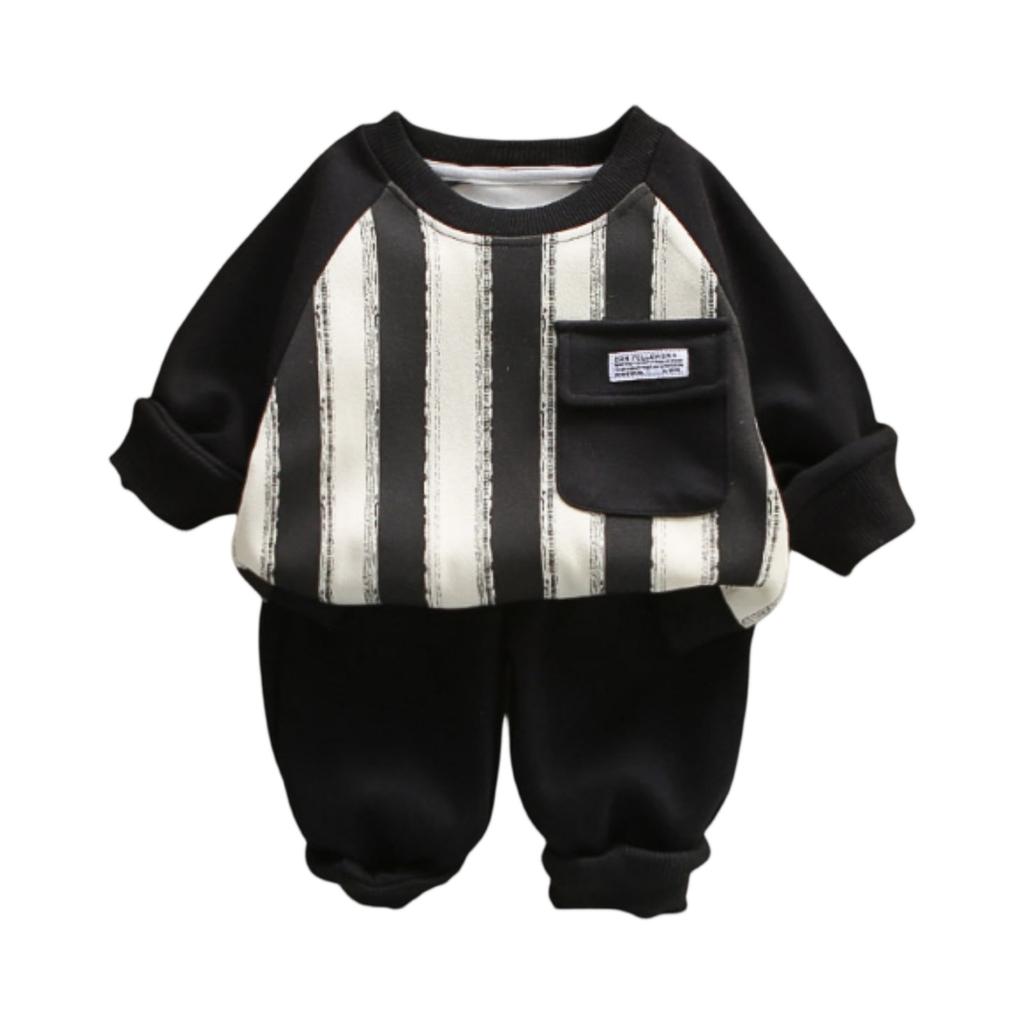 Kids Casual Long-Sleeve Set, Comfortable Daily Wear Outfits