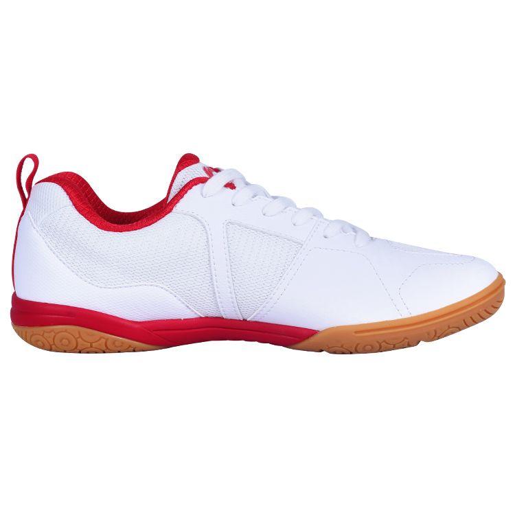 Li Ning Fabric Synthetic Leather Shock Absorbing Non-Slip Wear-Resistant Low-Top Training Shoes Unisex sneaker White Red APTT007-6