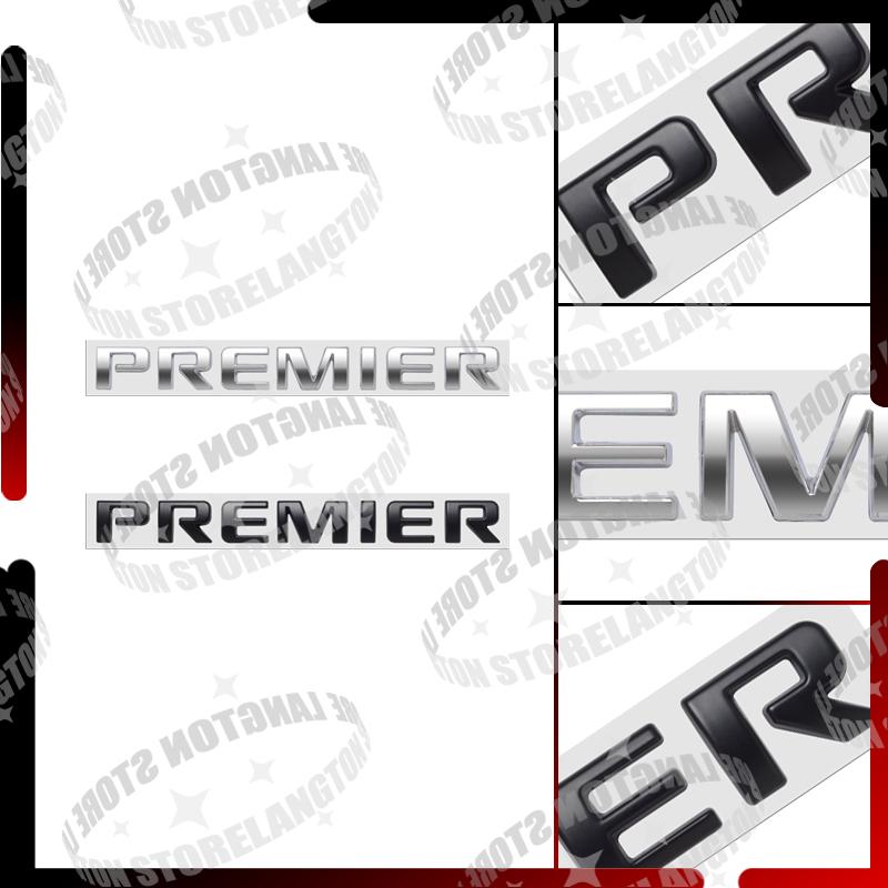 Metal Car Body Premier Letter Emblem 3D Sticker Tail Decals For Chevrolet Blazer Traverse Trailblazer Malibu Suburban Equinox la2
