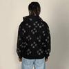 Unisex Hoodie met Lange Mouwen en Rits Losse Pasvorm Streetwear Sterrenprint Sweatshirt Jas