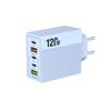 Caricabatterie Rapido Multi-Porta da 120W con Spina USA/UE/UK - Dispositivo da Viaggio Compatto, Supporto Completo Protocolli