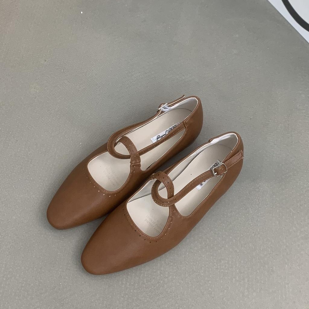 Mode Bailamos 2025 Frühling Neue Damen Flache Schuhe Mode Flach Damen Outdoor Kleid Ballerinas Lässige Weiche Mary Jane Schuhe