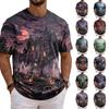Men's Halloween Round Neck Short Sleeve T-Shirt for Costume Party