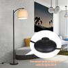 Tomshine Floor Lamp with 9W Warm Light LED Bulb Hanging Lampshade Energy Saving Bedside Arc Light