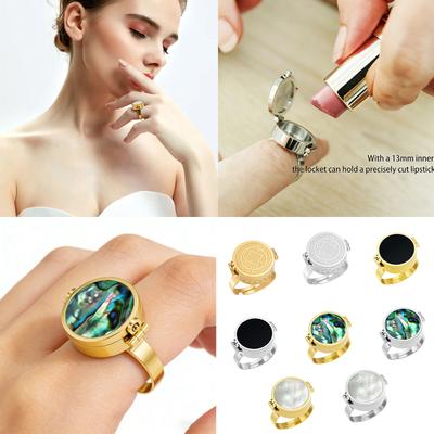 Multipurpose Adjustable Finger Ring Lip Balm And Item Storage Ring Portable Small Items Storage Solution for Daily