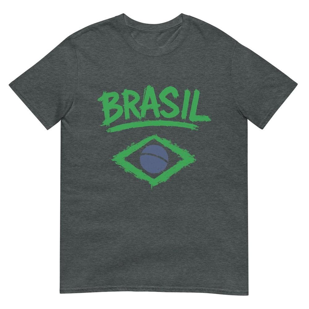 Brasil With Brazilian Flag Unisex Unisex Kids Yellow Brazil Tshirt