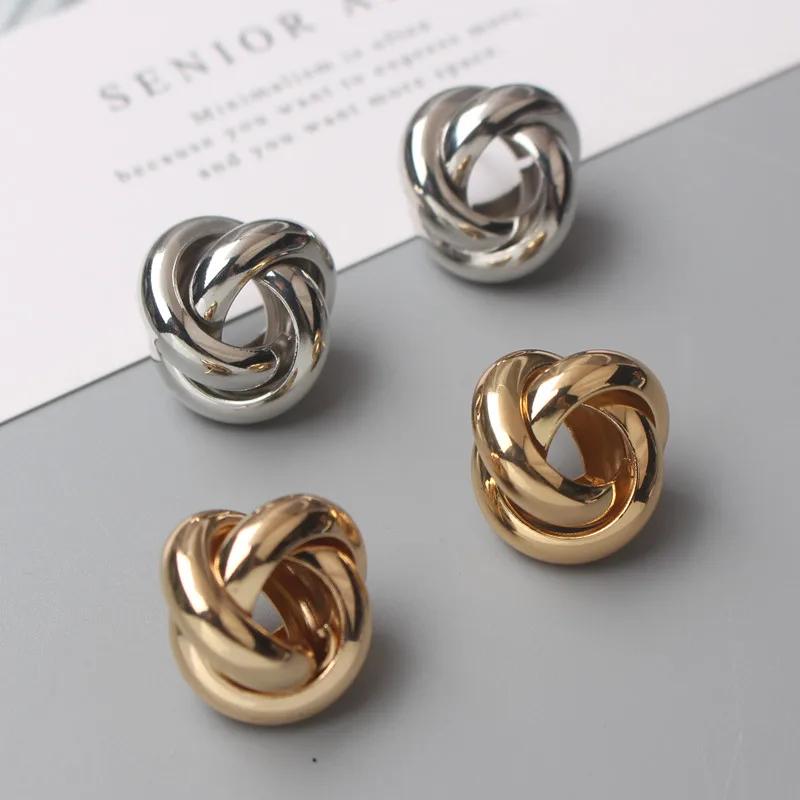 

Новые серьги-гвоздики для женщин, индивидуальные дикие серьги золотого цвета, металлические геометрические эффектные трендовые серьги для женщин