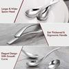 6PCS Large Stainless Steel Spoons Food-grade Dessert Spoons Practical Rice Spoons  Dining Table