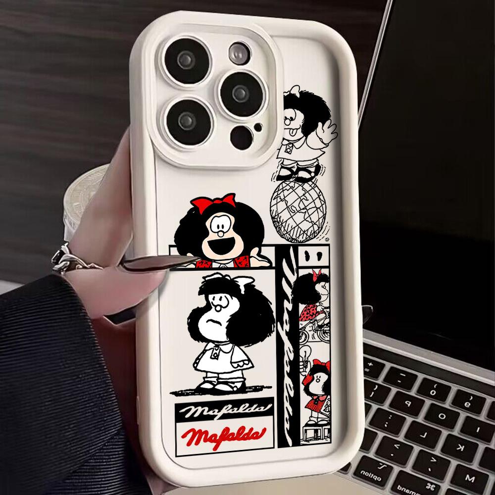 

HOT Cartoon M-Mafaldas Phone Case For Xiaomi Redmi Note 14 13 12s 12 11 10 9s 9 8 7 A5 Pro Plus 4G 5G Soft TPU Back Cover Note 13 Pro Plus 5G